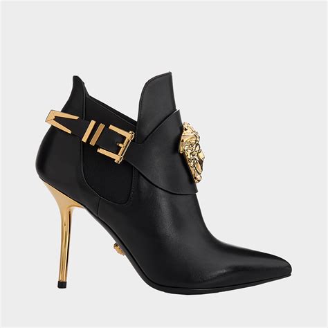 versace palazzo high heel booties|Versace slingback shoes.